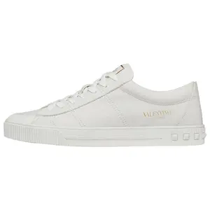 Valentino Cityplanet Leather Low-Top Fashion Sneakers for Men in White