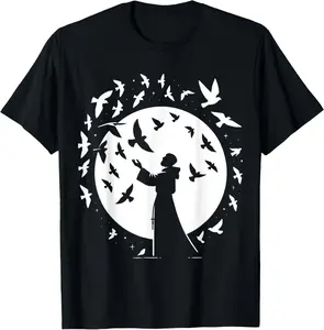 100% Cotton Fashion Garment St Francis of Assisi Patron Saint of Animals Birds Catholic T-Shirt mens t shirt，black，women，funny，misfits，men，journey