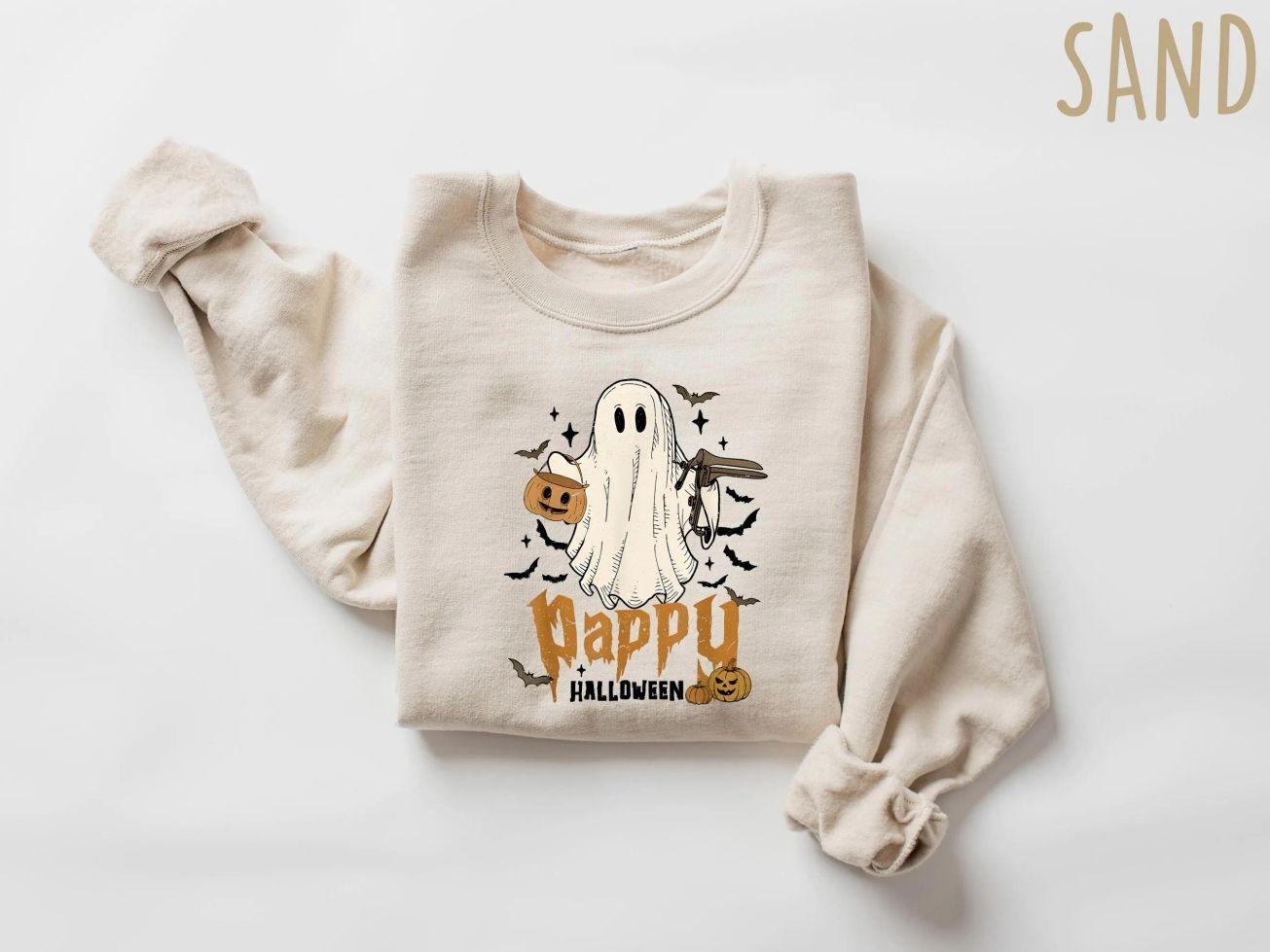 OBGYN Nurse Halloween Sweatshirt, Pappy Ghost with Speculum T-Shirt, Gynecologist Spooky Season Shirt, Labor and Delivery L&D Nurse Halloween Outfit, Funny Medical Worker Graphic Tee, Cute Spooky Healthcare Apparel Gift for Women & Men