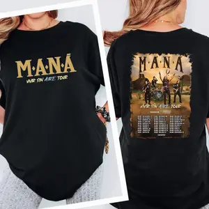 Mana Tour 2026 T-Shirt, Mana Band Tour Shirt, Mana Mexico, Mana Vivir Sin Aire, Latin Rock NPB