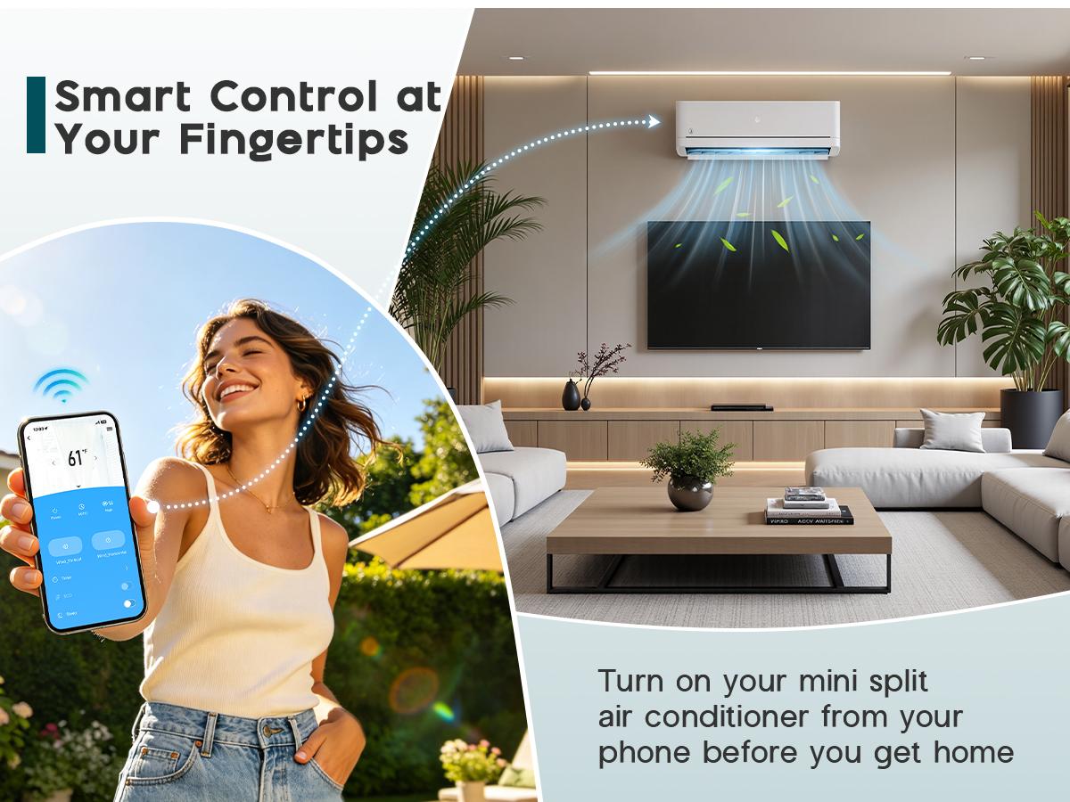 [Ships in 2 Boxes] VanAcc 12,000 BTU DIY Mini Split Air Conditioner & Heating System with Pro Fast-Fit Set, 115V/220V 18 SEER2 Ductless Inverter Mini Split, Easy DIY Install AC for Bedroom Living Room, No Professional Needed