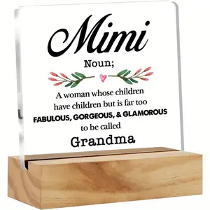 Funny Mimi Definition Sign - Mimi Gifts for Grandma, Cute Acrylic Desk Decor, Perfect Mother's Day & Birthday Gifts for Mimi from Grandkids