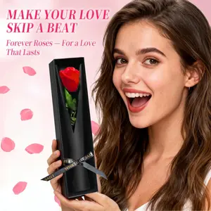 Forever Roses Luxury Gift for Women Men, Birthday Gifts for Women, Flowers Gifts for Girlfriend Wife Mom, Anniversary Valentine's Day Wedding Graduation Presents for Her,Red
