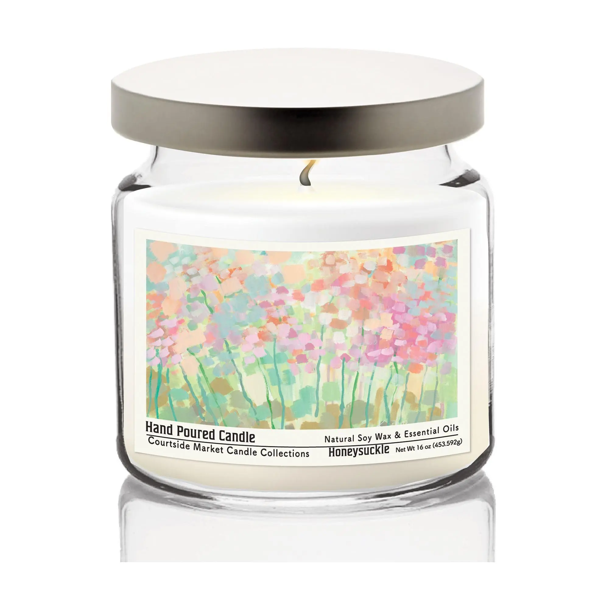 Courtside Market Growing Things Candle Glass Jar 16 oz