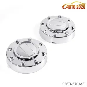2PCS Chrome Front Wheel Center Caps Fit For 2011-16 DODGE RAM 3500 1-TON Dually