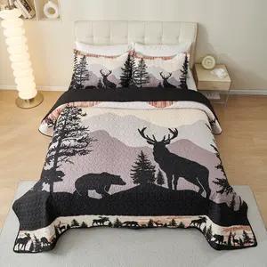 Cozy Country Charm Bedspread | 3 Pcs Cabin Quilt Set for All Seasons