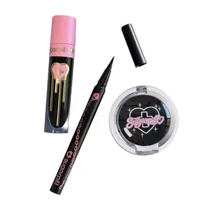 Blackout Makeup Bundle - Black Eyeliner, Lip Color, & Pressed Eyeshadow Set Blackout Makeup Bundle - Black Eyeliner, Lip Color, & Pressed Eyeshadow Set