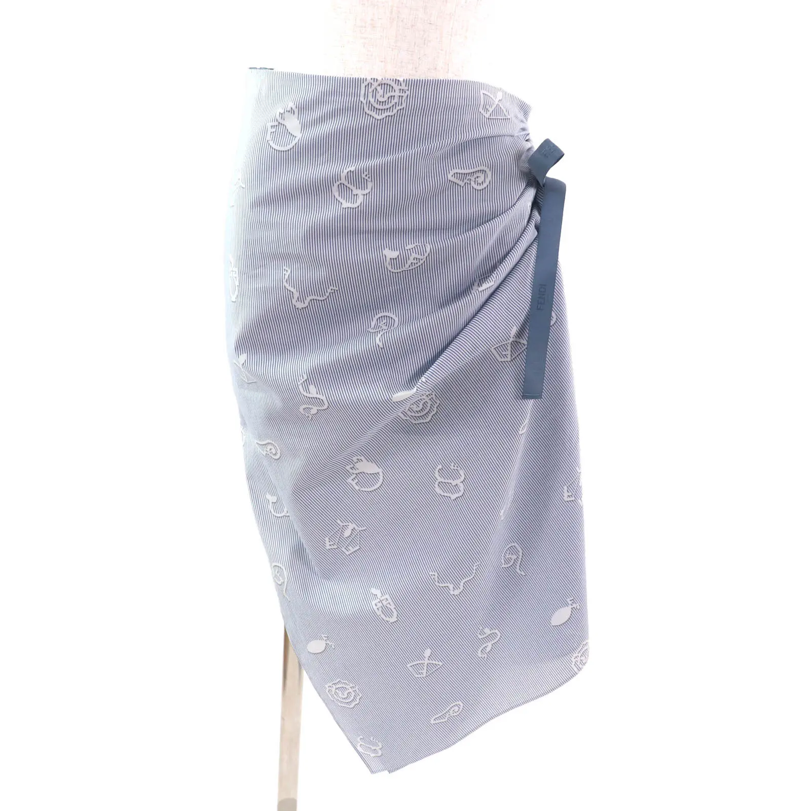 Pre-owned FENDI Cotton Small Leather Goods FQ7486 Skirt