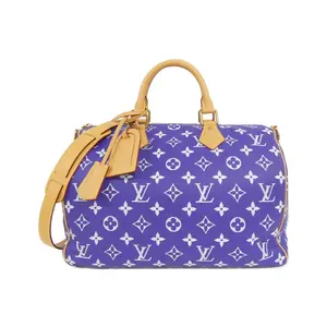 Pre-owned Louis Vuitton Calfskin Tote Bags Speedy P9 Monogram Leather Boston Bag