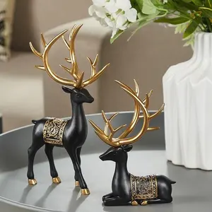 Lucky Deer Resin Sculpture - Feng Shui Decor & Housewarming Gift