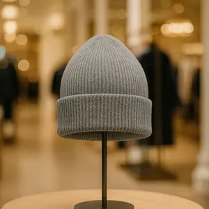 Classic Ribbed Knit Cuffed Beanie - Soft Acrylic Unisex Hat for Warmth & Style - One Size Fits Most - Essential Accessory for Daily Wear
