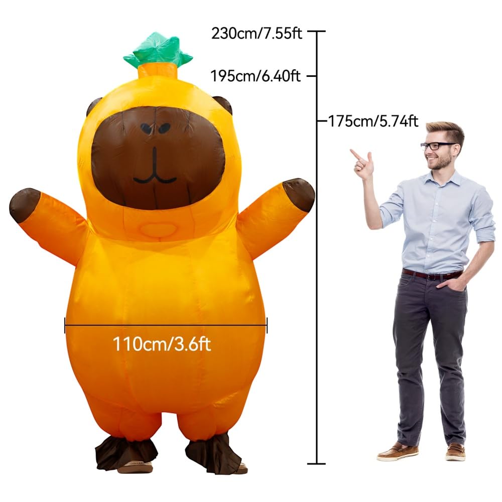 Capybara Inflatable Costume Adult, Funny Inflatable Costumes Blow up Suit Costumes for Adult,Party Cosplay Halloween Costumes