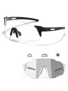 Photochromic Running Sport Glasses, Outdoor Windproof Ultra-light Photochromatic Bike Glasses for Cycling, Fashion Accessories for Outdoor Activities