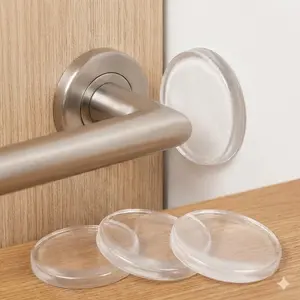 Silent Silicone Door Bumper & Corner Protectors - No Drill Installation, Removable, Reusable. Scratch Protection for Fridge, Wardrobe, Walls. Strong Adhesive, No Residue. Noise Reduction Furniture Pads, Multi-Scenario Home Safety.