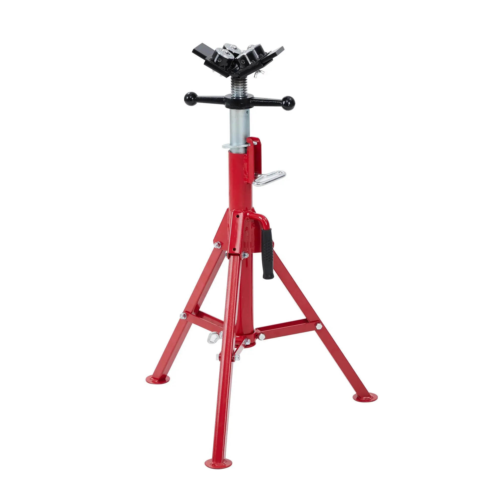 GARVEE Heavy Duty Adjustable Steel Stand,28-52" Height 2500 Lbs Load Capacity Folding Pipe Jack Stand with Commercial-Grade Stability for Workshops & Warehouses