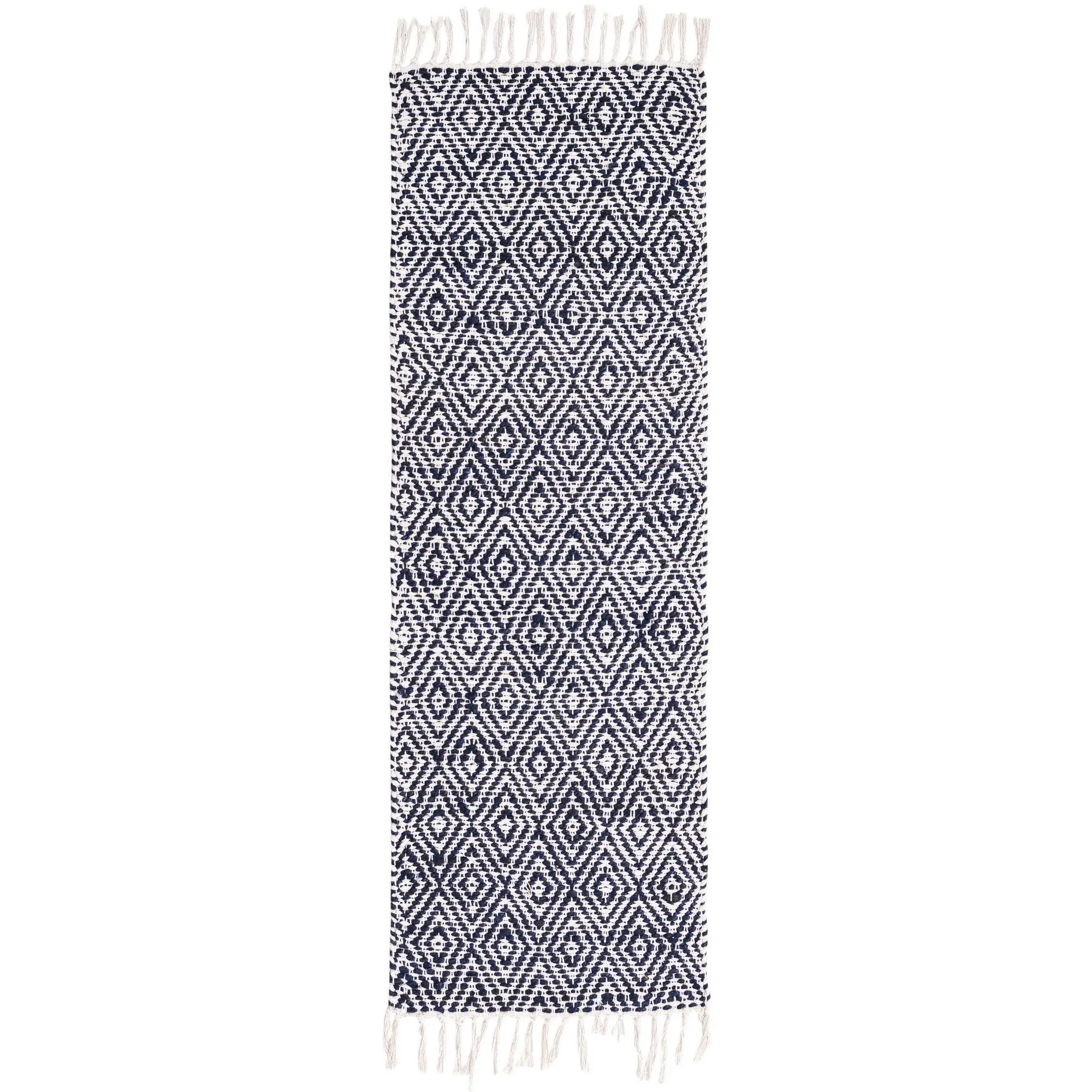 White Navy 2' 2  x  6' 1 Runner