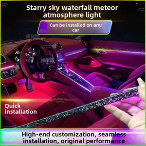 Molded Car Ambient Lighting: Color-Changing Acrylic Interior Hidden Center Console Modification Voice-Activated LED Installation with No Damage Required