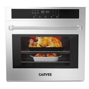 Superior 30" Electric Single Wall Oven - 4.8 Cu.Ft. Built-In Convection, 8 Cooking Modes, 3800W, Rotisserie, Touch Controls, Safety Lock, Fingerprint Resistant, LED Display, Stainless Steel