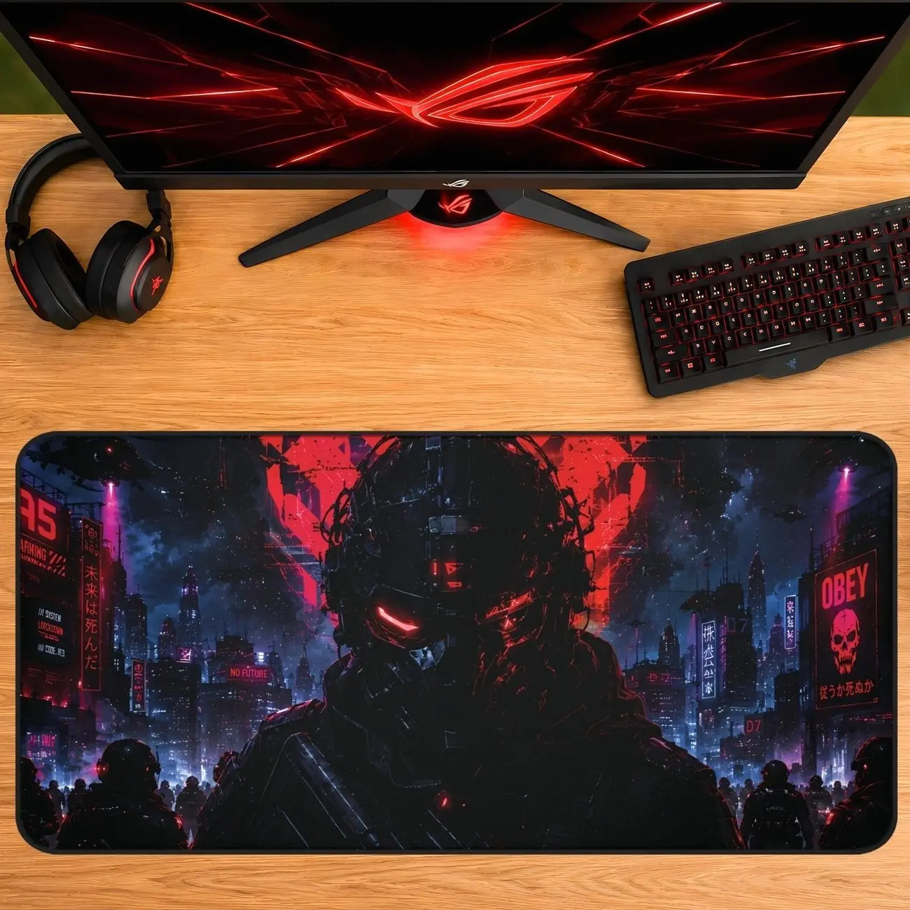 XXL Cyberpunk Military Desk Mat