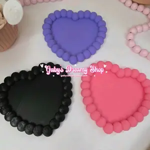 1 Piece Heart Desk Coaster 3D Printed, Desk Decor, Office Decor, Coaster