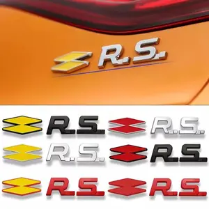 2026 New 3D Car Metal GT RS Line Logo Decals Emblem Badge Sticker For Renault Logan Clio Megane 2 3 4 Kangoo Koleos Captur Twingo Duster for your car