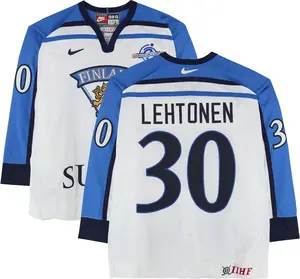Kari Lehtonen Team Finland Game-Used #30 White Jersey from the 2004 World Cup of Hockey - Fanatics Authentic Certified
