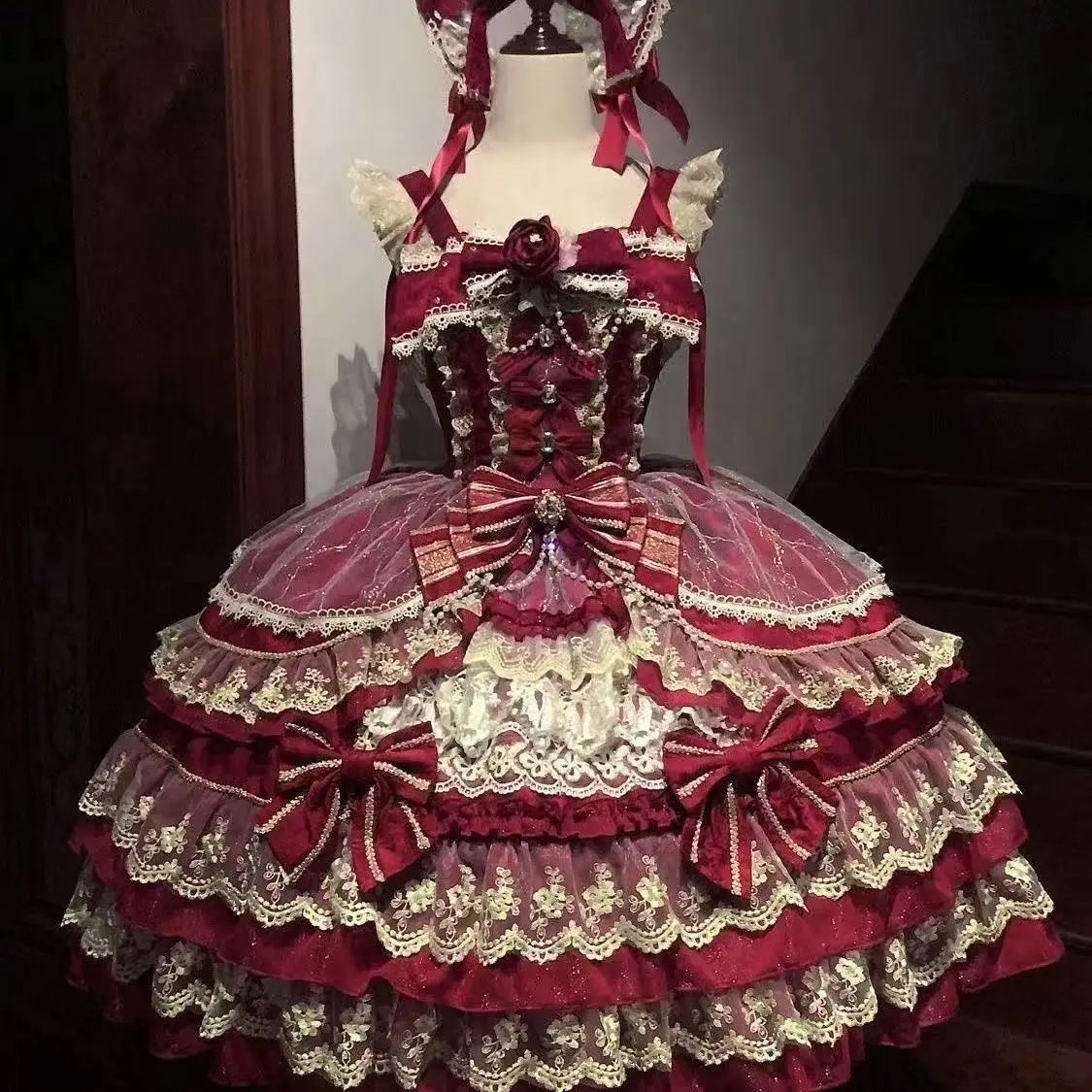Kawaii Lovely Slim Lolita Dress Women Design Sweet Bow Sleeveless Sling Dresses Elegant Cute Pretty New Clothing