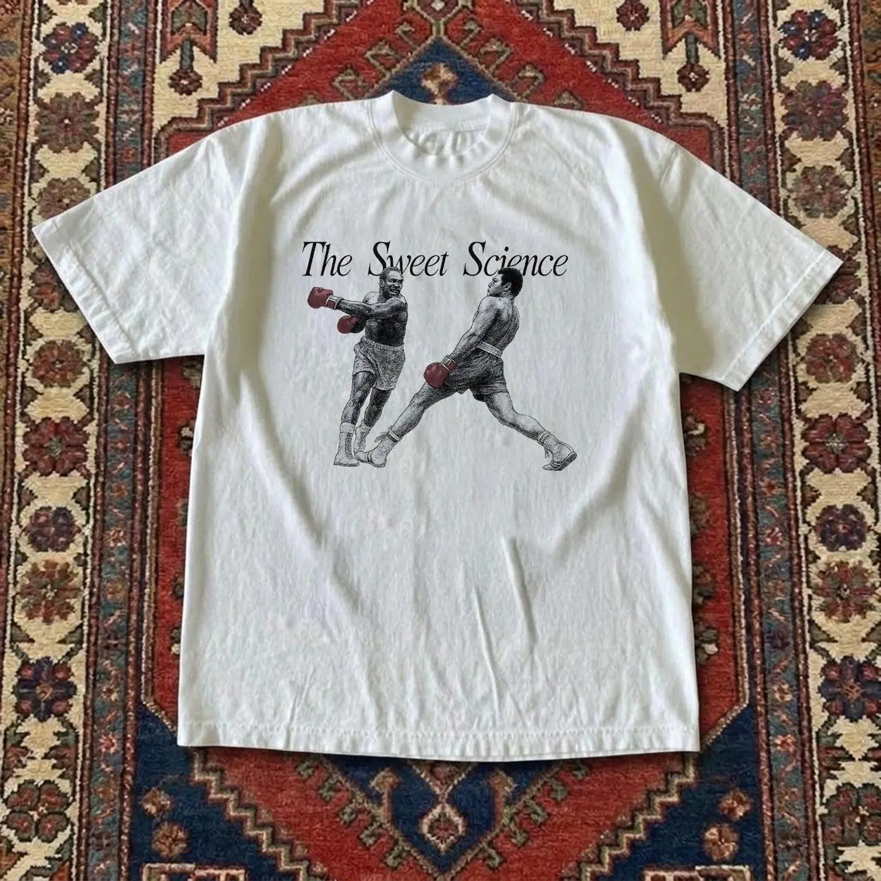 Muhammad Ali The Sweet Science boxing graphic tee retro Retro Streetwear Fashion Shirt for Women