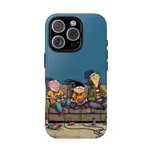 [Free Gift 5pcs Sticker] Ed Edd n Eddy Retro Cartoon Tough Case for iPhone 17 16 15 14 13 12 11 Pro Max Plus XR XS 8 7 SE Jawbreaker Aesthetic Dual Layer Shockproof Protective Cover