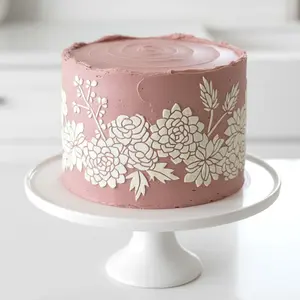 Reusable Long Border Cake Stencil with Holes - Sukuna-Themed Bakeware Decorating Tool for Kitchen Baking