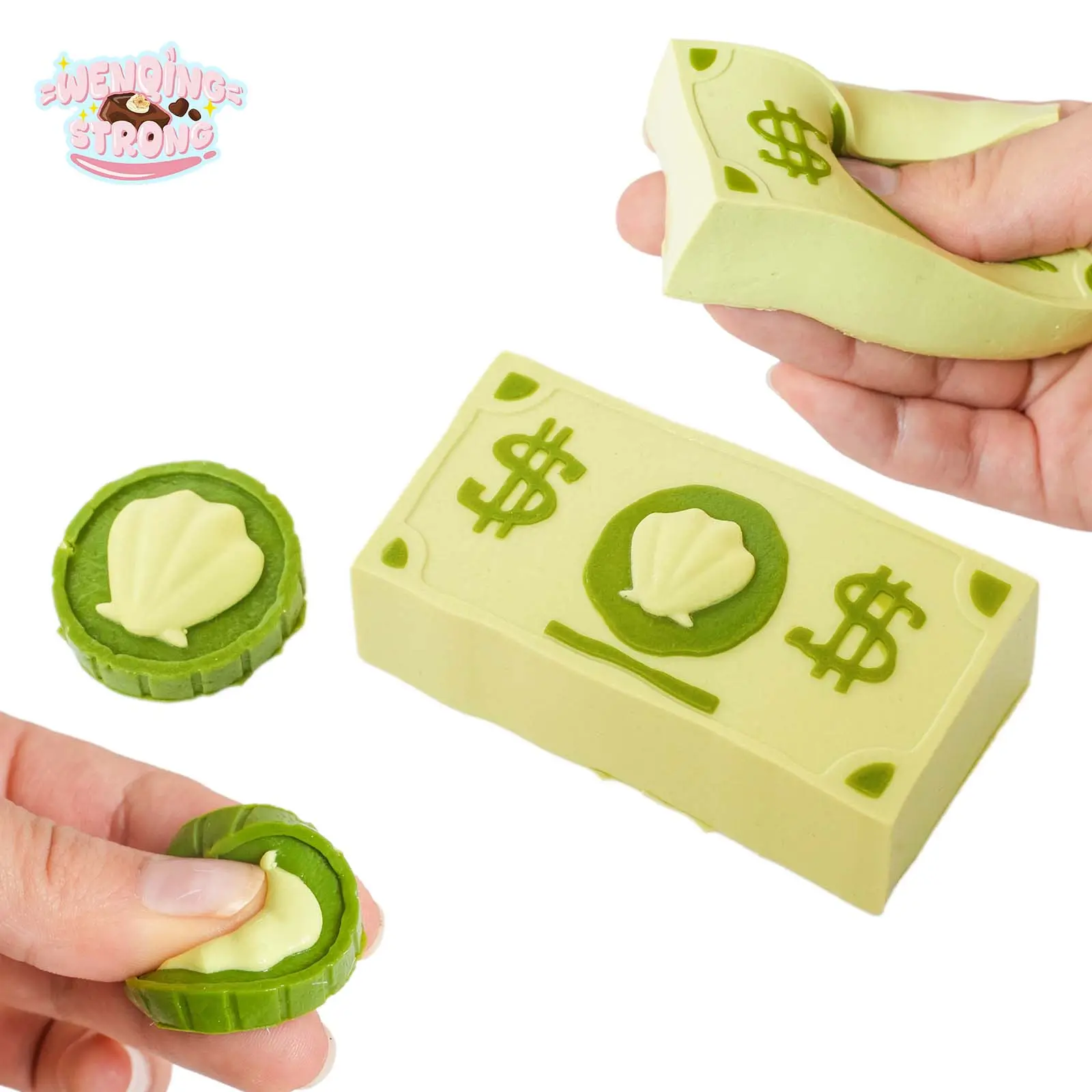 [WenQing Taba Squishy]Handmade taba squishies/banknote squishy Toys , fidget toys adults, Decompression Venting Toy, taba squishy, ​​banknote +120g, full silicone reborn squishy, ​​Perfect for Stress and Anxiety Relaxing Toy