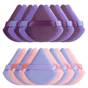 Large Triangle Powder Puff Set 20-40 Pcs, Perfect for Setting Makeup, Use Edges & Tips for Nose & Eye Corners, Ensure Even Coverage, Makeup Puffs