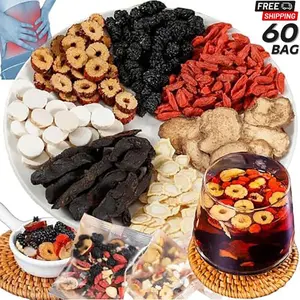 [$16.8 Get 60bag ] Kidney tea formula Ginseng Five Treasure TeaCombination  RedDate Wolfberry Tea Men's Tea Health TeaMulberry Herbal Formula Health Tea