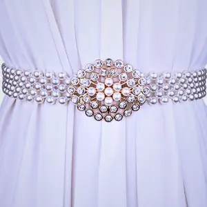 Elegant Pearl Belt – Rhinestone Waist Chain for Dresses Party & Holiday Outfit