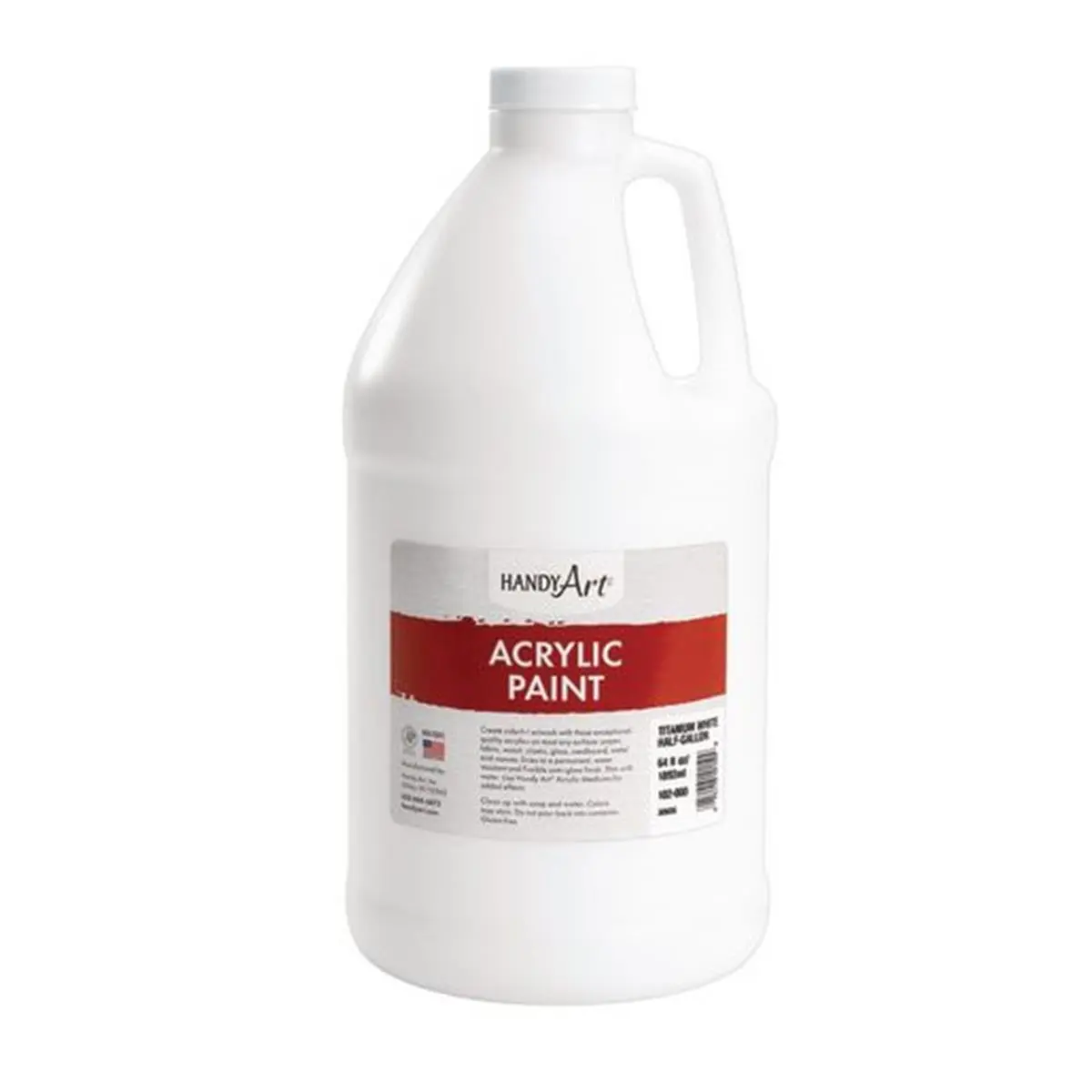 Handy Art Acrylic Paint - Half Gallon Titan White Art Materials for Office Stationery, School & Educational Supplies, Art Painting Supplies