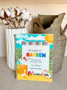 Custom Kids Coloring Book - Farmhouse Edition Soft Cover Special Edition + personalized