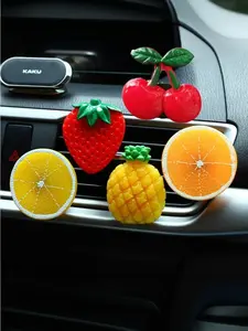 Car air vent perfume clip, fresh cherry and strawberry flavor, creative cross-border fruit car air vent fragrance clip