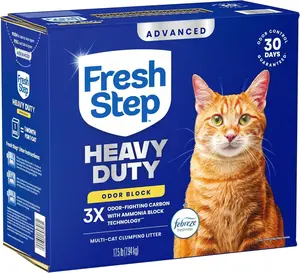 Step Heavy Duty Odor Block Advanced Multi Cat Clumping Litter with Febreze, 17.5 lb