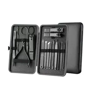 Professional Nail Clipper Set with Storage Case, Nail Clipper Kit, Nail Trimmer & Nail File & Tweezers & Scraper, Manicure & Pedicure Tool, Nail Care Tool, Nail Tools for Home & Salon Use