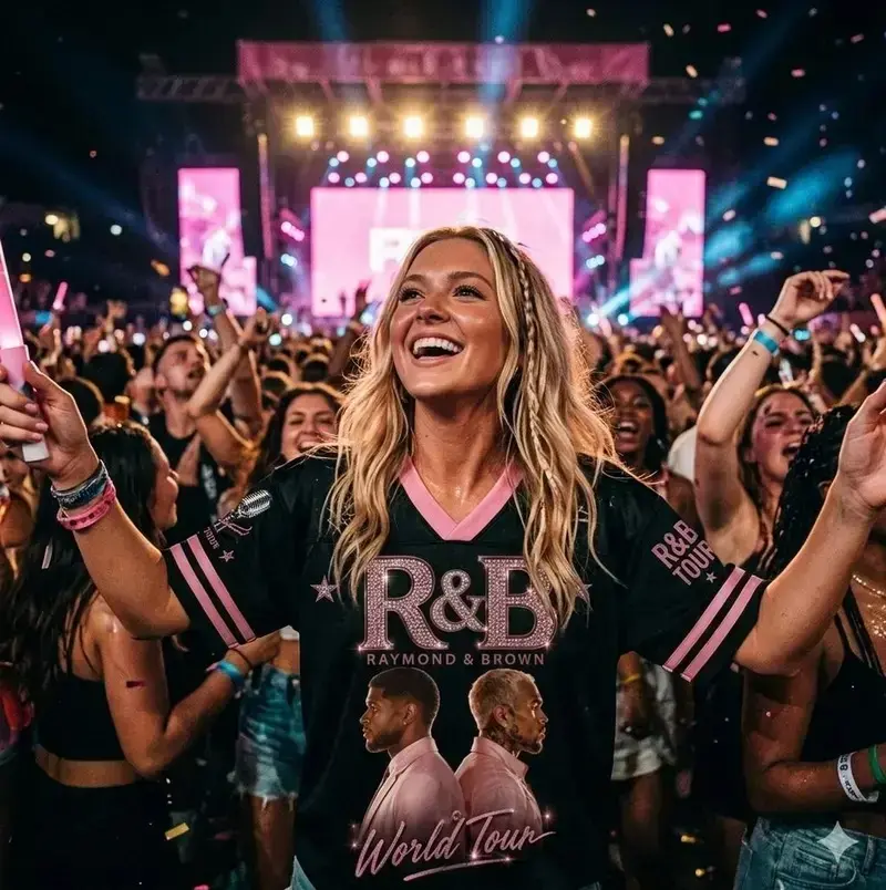 Raymond & Brown Music Art 2026 Boxy Mesh Jersey Best Gift for Music Fans, Concert Merch Tee, Streetwear Sports Jersey & Festival Outfit