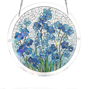 Acrylic Puzzle Suncatcher , Azure Bloom Whisper Sun Catchers Puzzle, DIY SunCatchers Puzzles Window Hanging, Home & Garden Decor