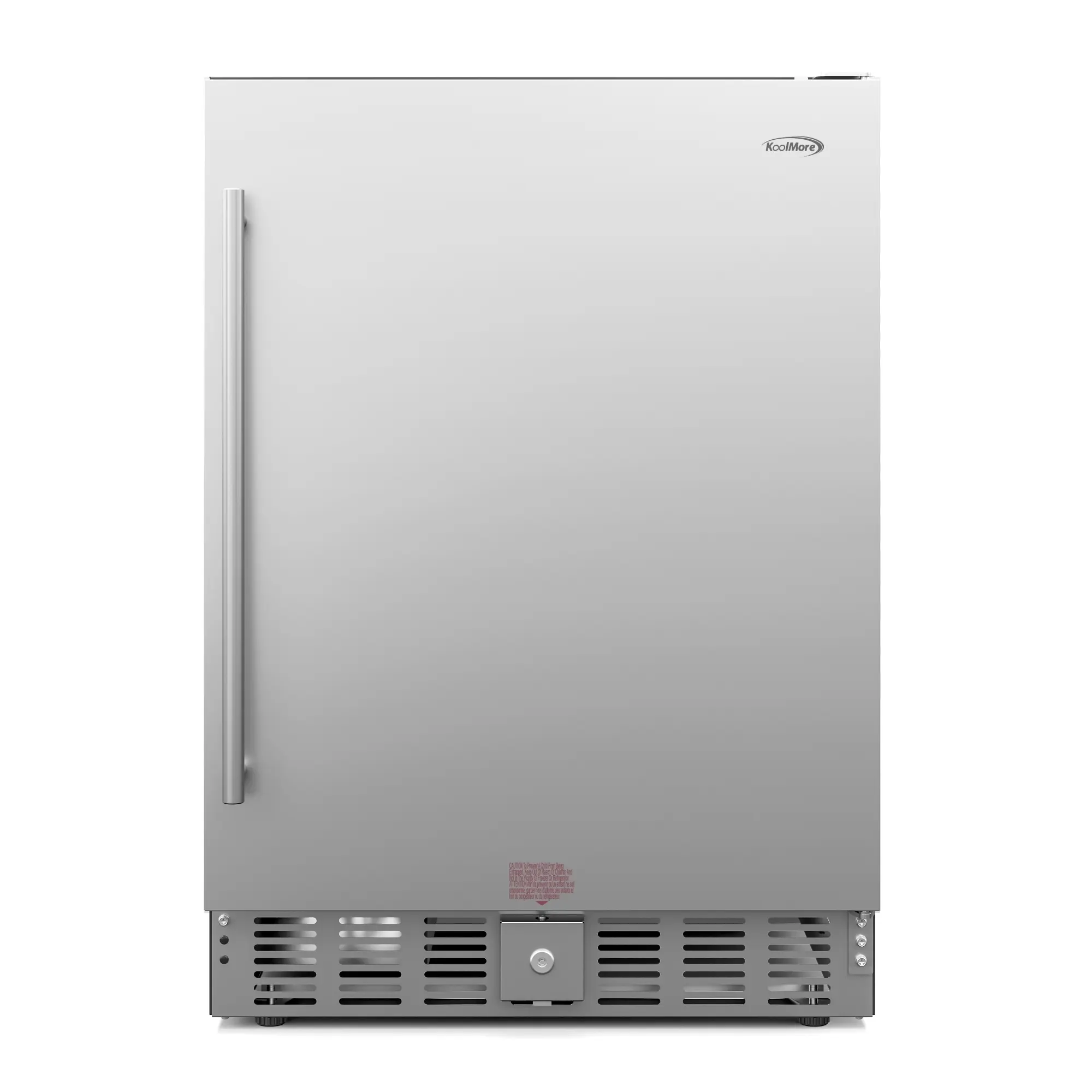 5 Cu. ft. Compact Built-In Stainless Steel Solid-Door Refrigerator - Home Bar Beverage Cooler for Small Spaces, 23.4 in., KM-BIR5C-SS