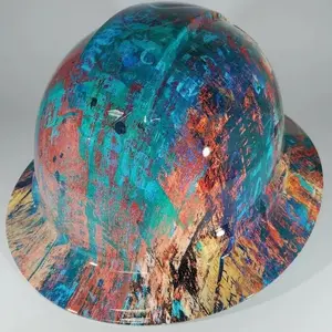 Full Brim Hard Hat Hydro Dipped ABSTRACT METAL