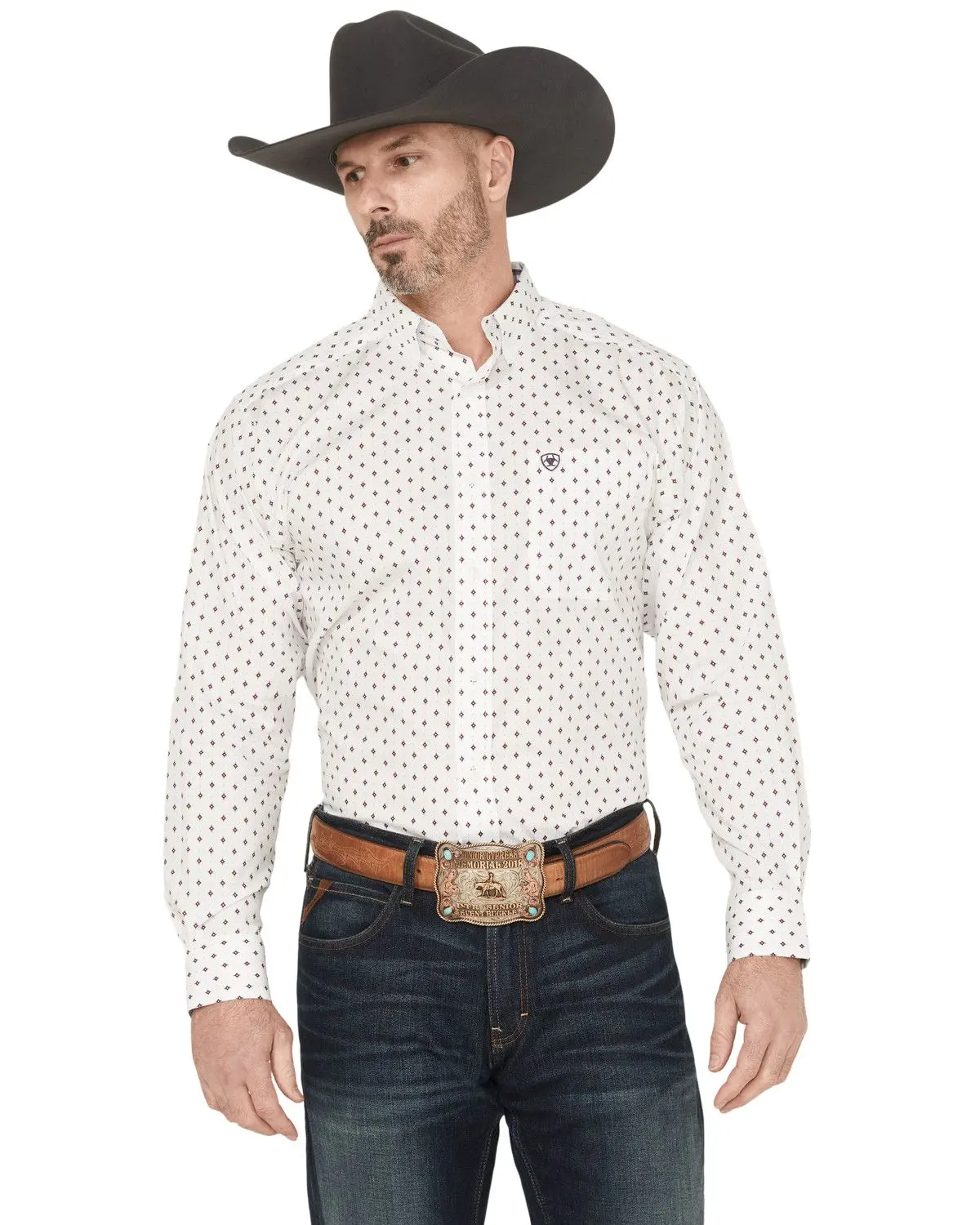 Ariat Men's Men'S Ross Wrinkle Free Geo Print Long Sleeve Button-Down - 10058949