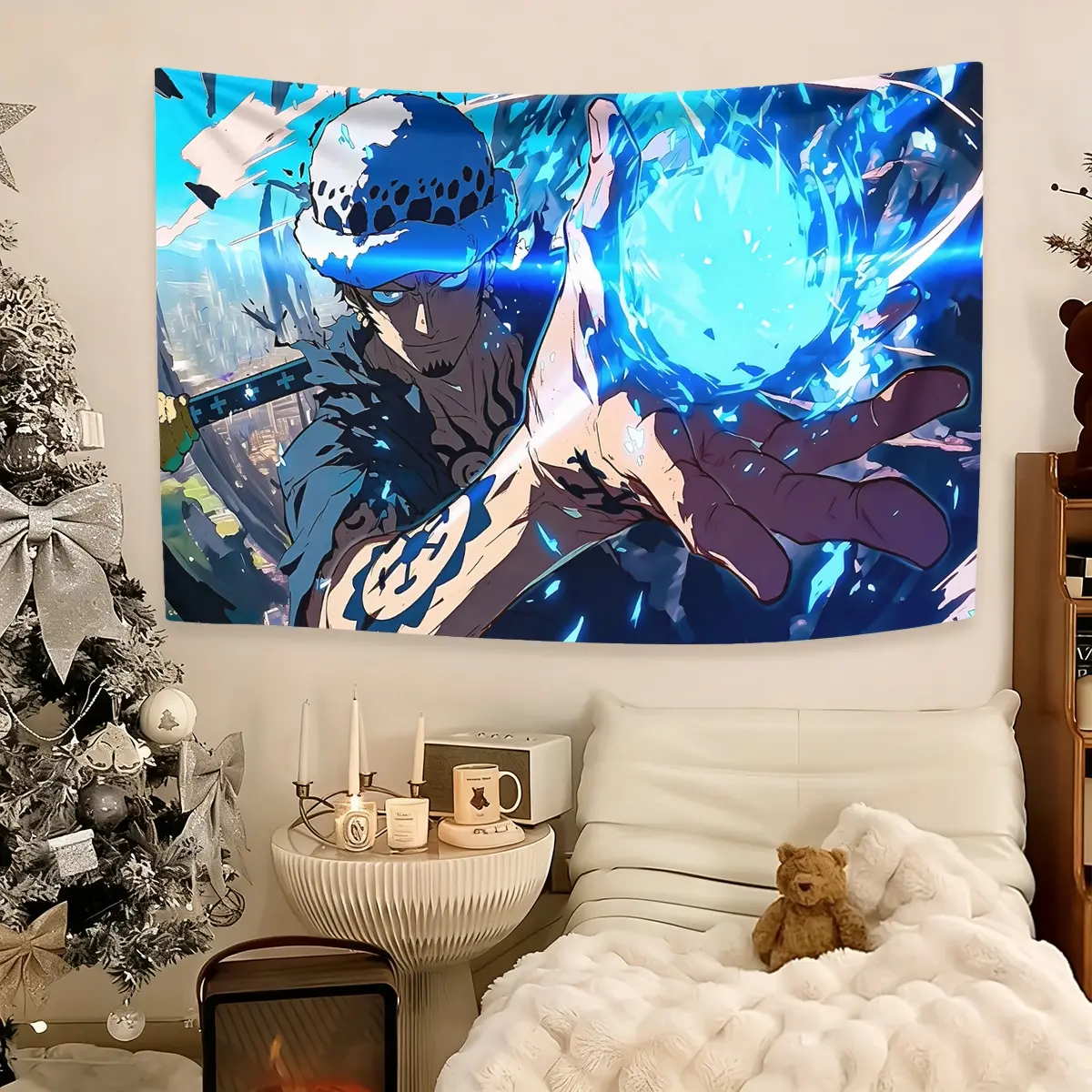 One Piece Trafalgar Law Tapestry, a horizontal decorative tapestry suitable for living room, bedroom, office or party decoration, the perfect gift idea, wall decoration tapestry.