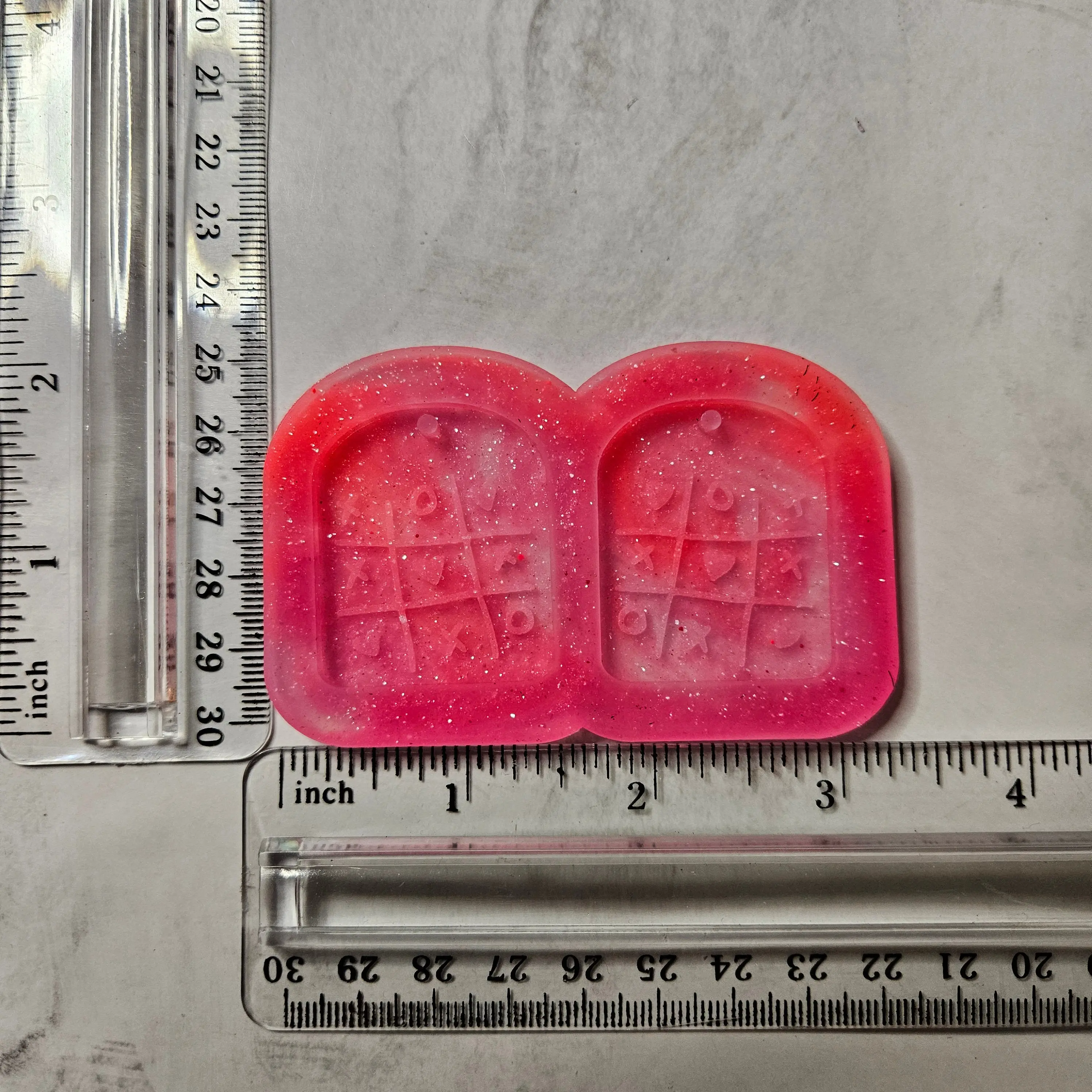 TicTacToe Valentine's Earrings Mold
