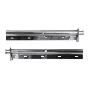 Straight Spring Loaded Mud Flap Hanger Bracket Mudflap Holder Set 2-1/2" Bolt Spacing 30" Length Fit For Semi Trucks, 2 Pack Auto