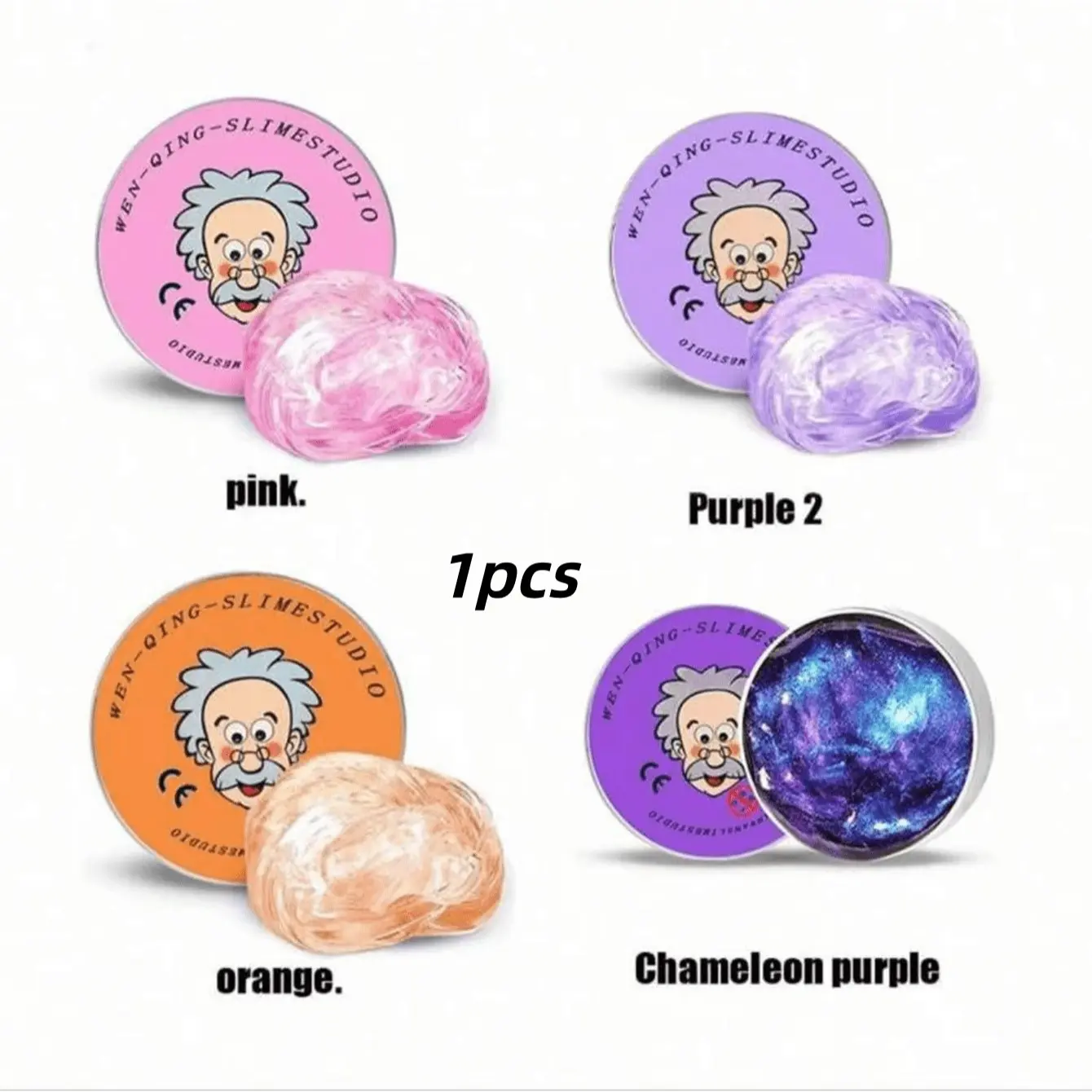 Creative Little Old Man Liquid Glass Mud Non-Newtonian Fluid Stress Relief Slime Squishy Series, Safe Color Changing Toy for Kids, Galaxy, Mellow Squishy