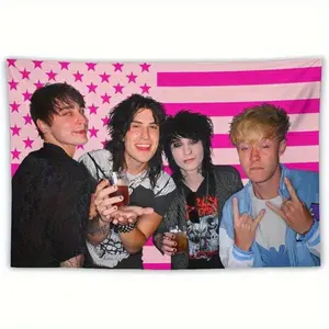 celebrity birthday and decorations Colby stuff jake webber and johnny johnnie gilbert merch pink flag funny for bedroom aesthetic decorative 3X5 (3X5) Home Decor Gifts Outdoor Gatherings