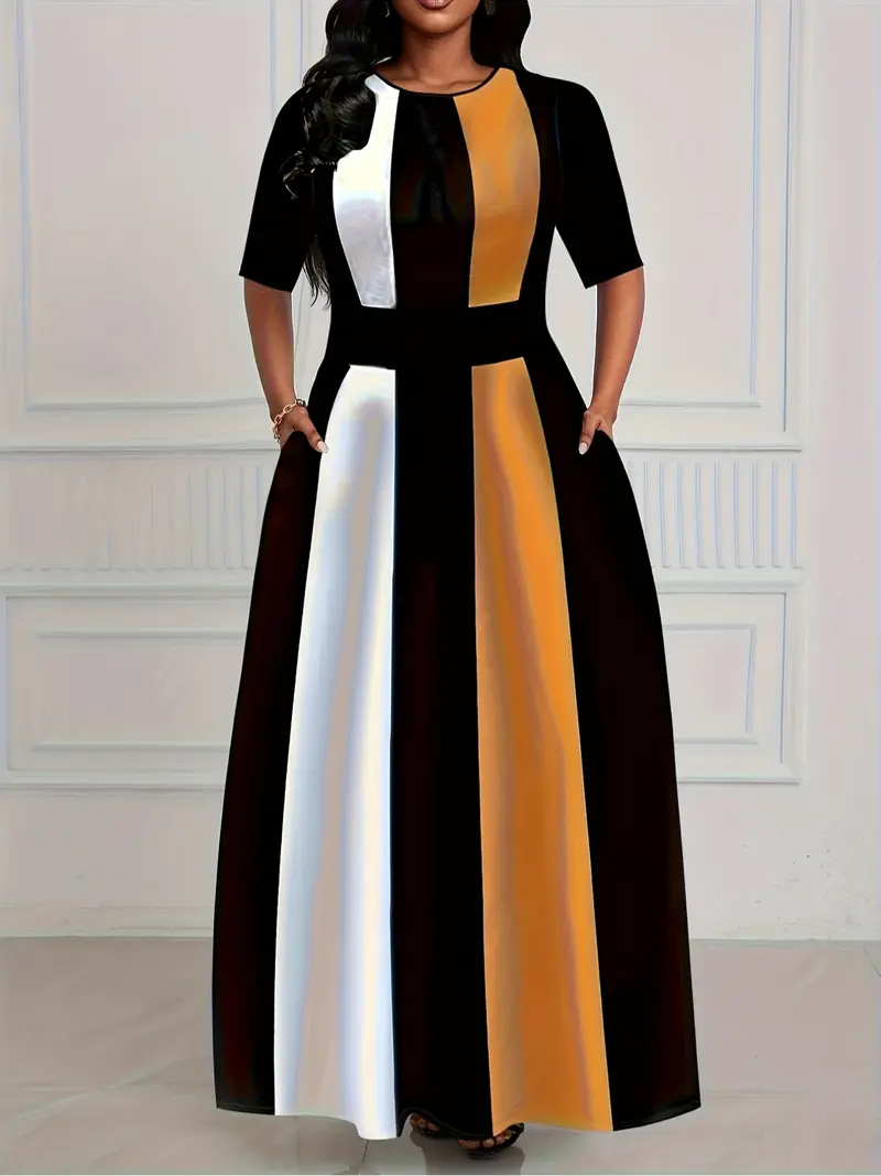 Black and white color block dress - TikTok Shop